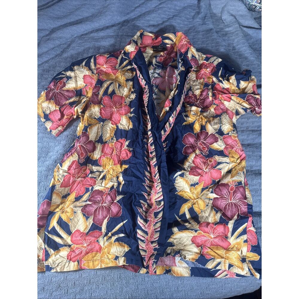 Royal Creations Shirt Mens XL Hawaiian Short Sleeve Tropical Vacy 100% Cotton